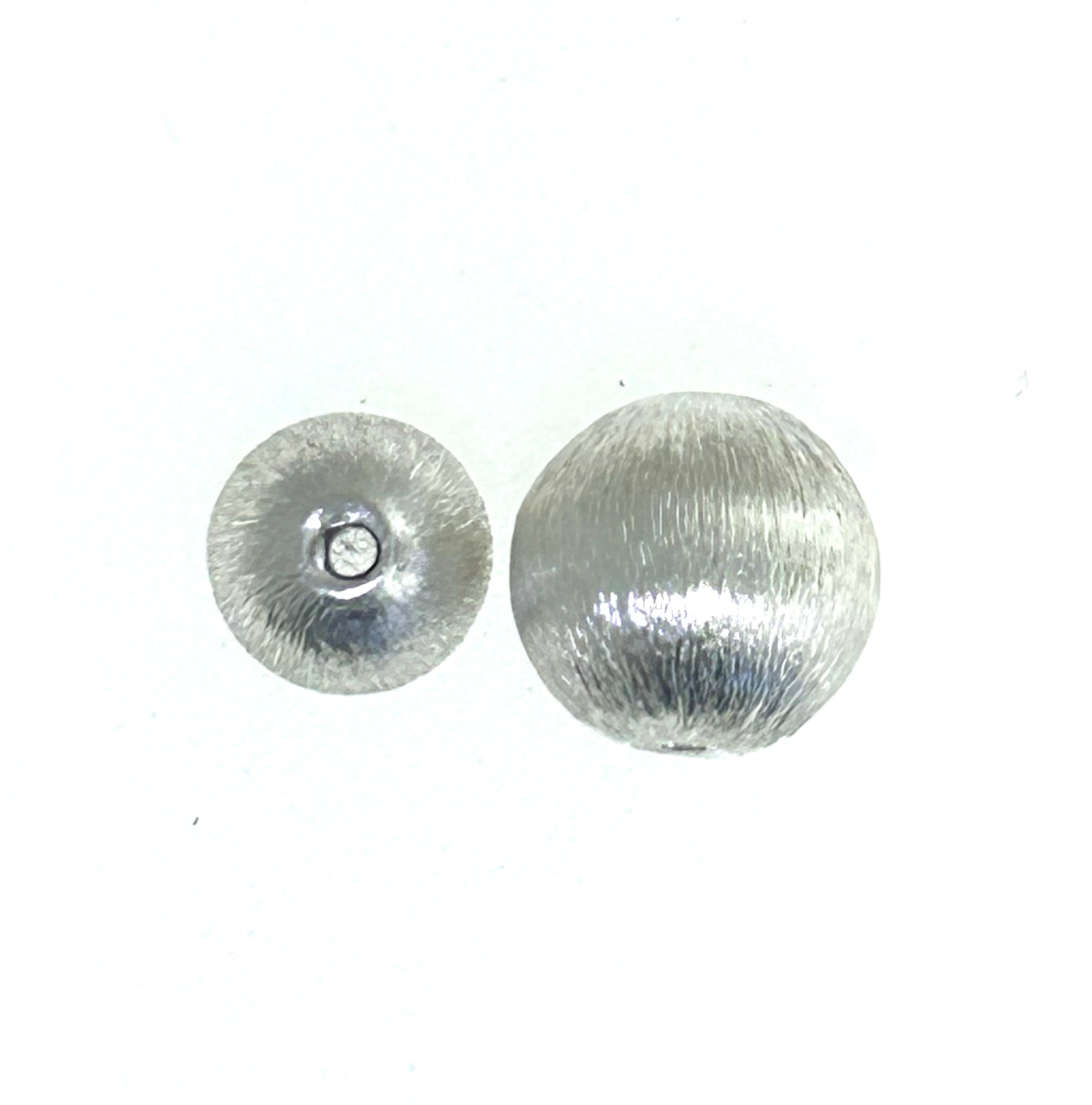HB14-Hill Tribe Silver Brushed Bead. 2 sizes available