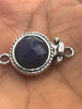 Sterling Silver Lapis Box Clasp 1 Strand Round Shape