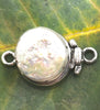 Load image into Gallery viewer, Sterling Silver Fresh Water Pearl Box Clasp 1 Strand Round Shape