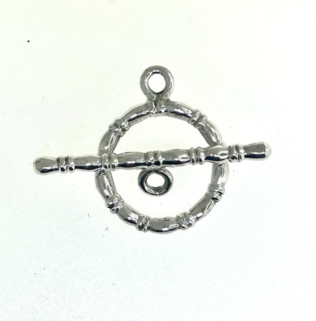 TG025 -Sterling Silver Toggle Clasp Bamboo Design