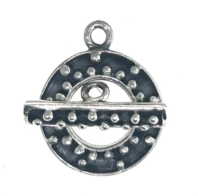 TG022 -Sterling Silver Toggle Clasp Round Shape