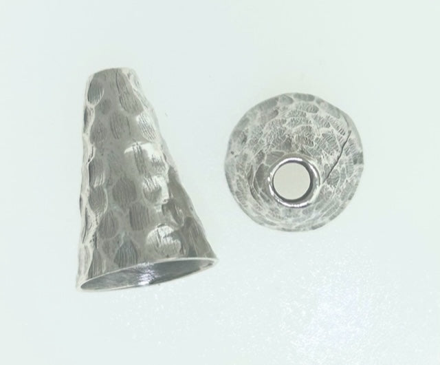Cone02- Silver Cones Hammer textured