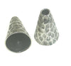 Cone02- Silver Cones Hammer textured