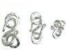 SClasp02 - Sterling Silver Hammered S Clasp 3 sizes available