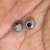 HB20 - Hill Tribe Silver Big Hole Textured Bead
