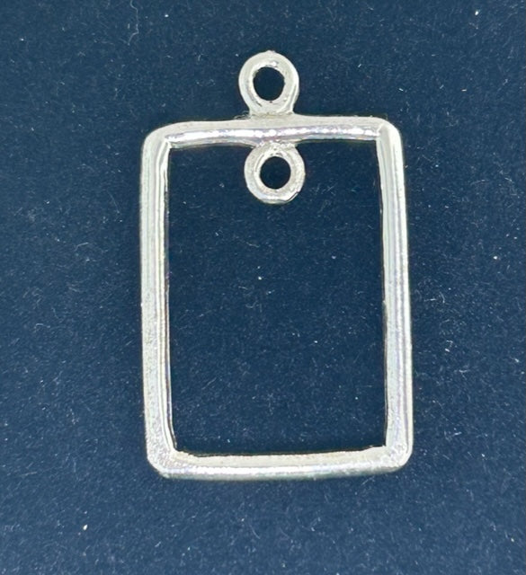SCom09-Sterling Silver Earring/Pendant Component Square Shape