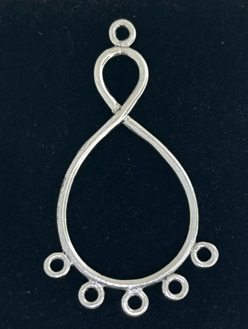 SCom11-Sterling Silver Earring/Pendant Component Chandelier