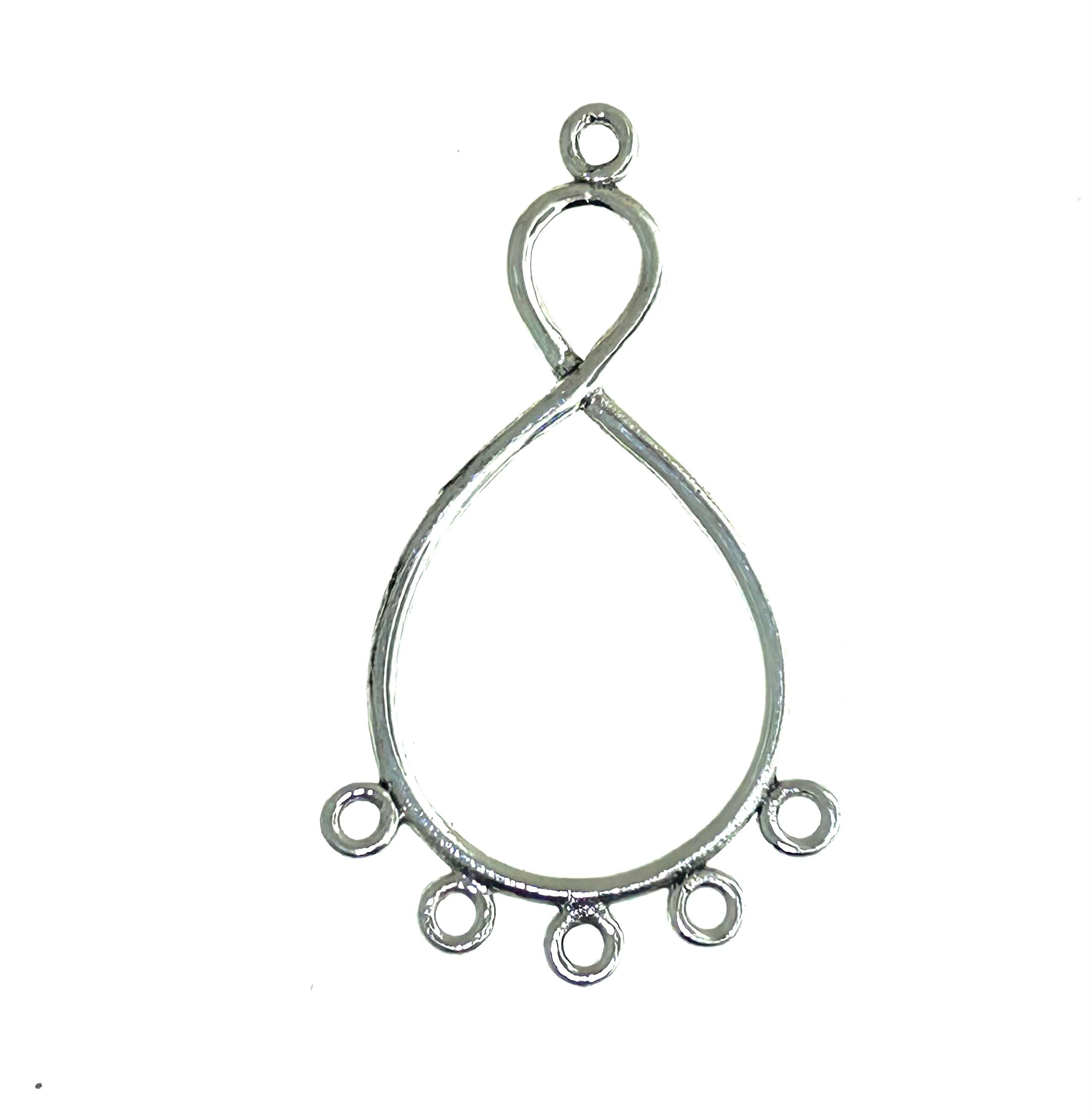 SCom11-Sterling Silver Earring/Pendant Component Chandelier