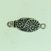 Boxs021- Sterling Silver  Oval  Daisy Flower Box Clasp