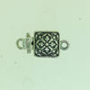 Boxs022- Sterling Silver  Square Flower Box Clasp