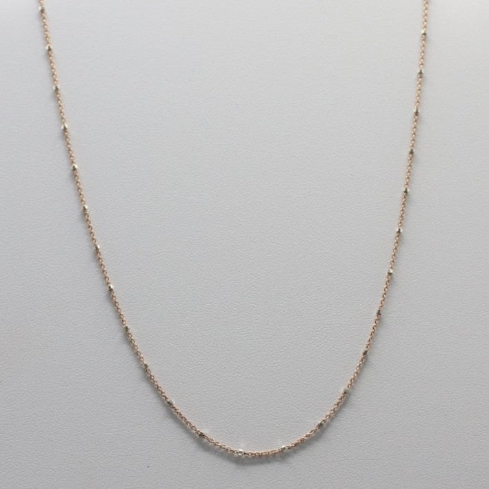 CH25-R Sterling Silver Chain With Rose Gold Plated