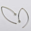 EW3- Sterling silver V shape ear wire. Earring Wires. Good quality handmade ear wire.Price per 5 pairs.