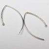 EW4- Sterling Silver V shape ear wire with textured in front. Price per 5 pairs.