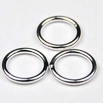 Sterling Silver Jump Ring-  50 pcs Soldered Jump Ring 6 Sizes Available 4,5,6,7,8,10 mm