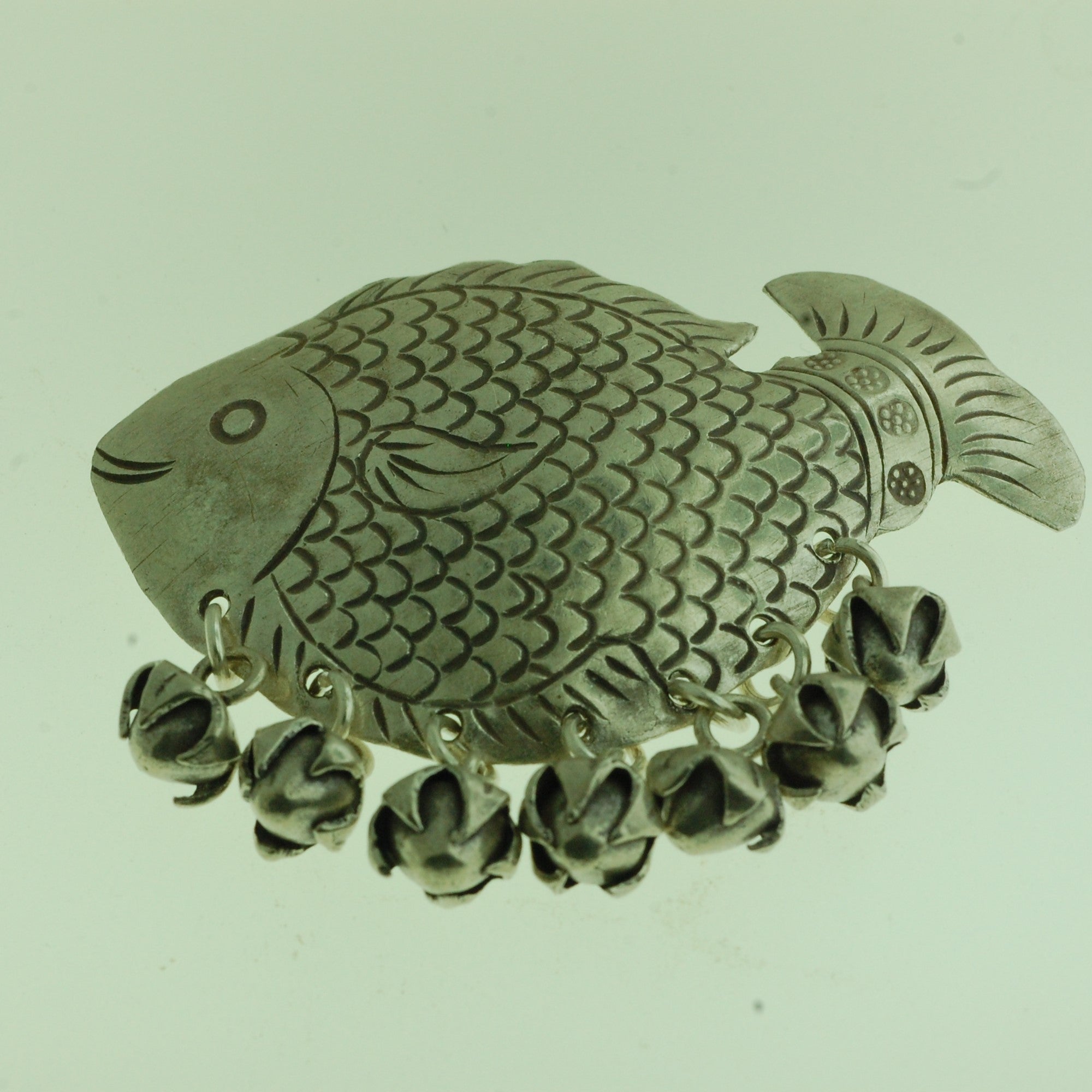 PS03- Hill Tribe Silver Fish Pendant