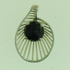 Load image into Gallery viewer, PS07- Sterling Silver Flower  Pendant with Black Onyx