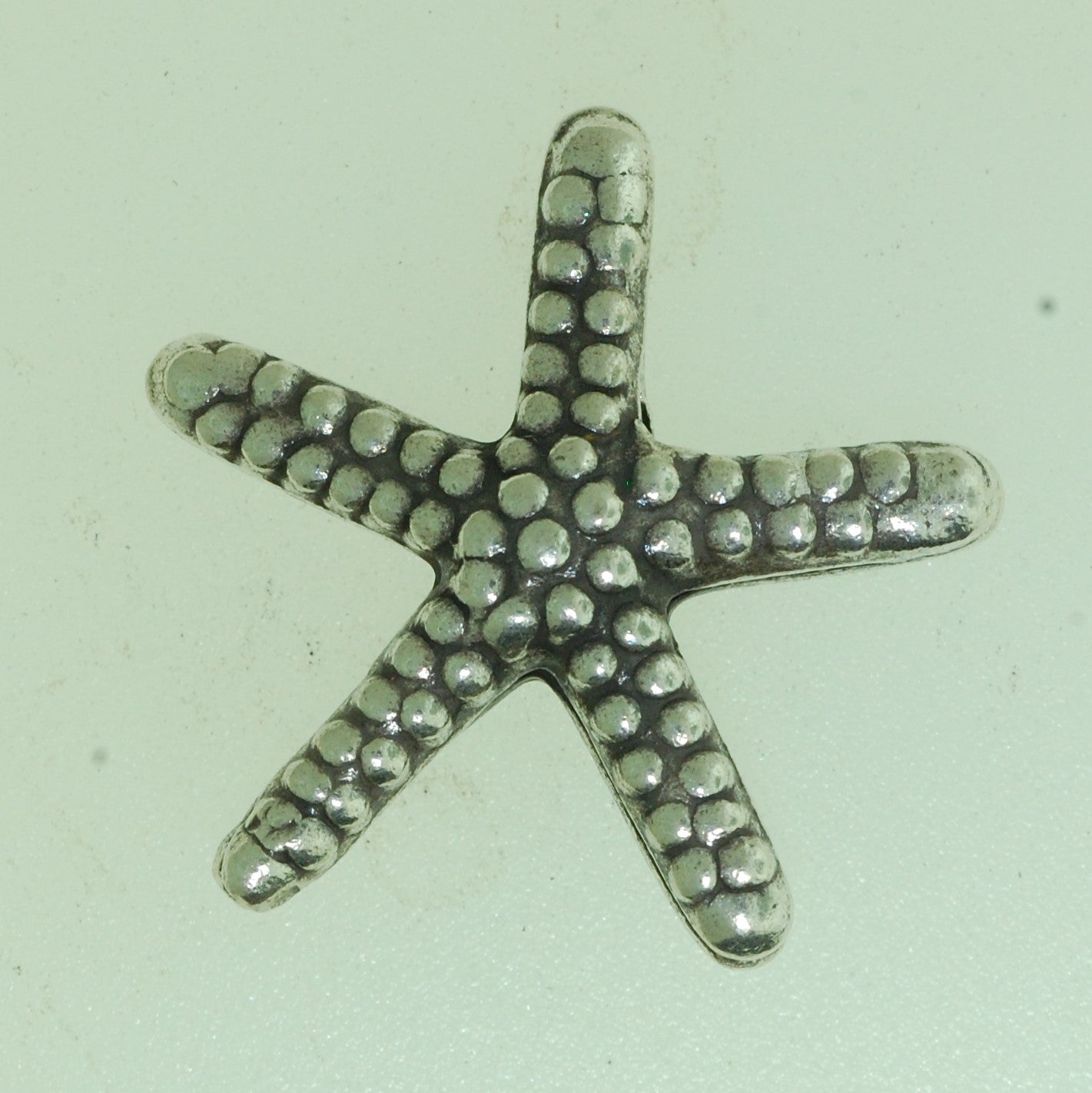 SB006 - Hill Tribe Silver Star Fish Bead