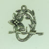 TG004 -Sterling Silver Flower Leaf Toggle Clasp
