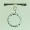 TG005 - Sterling Silver Hammered Round Toggle.