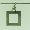 TG010 - Sterling Silver Toggle Clasp Square Shape.