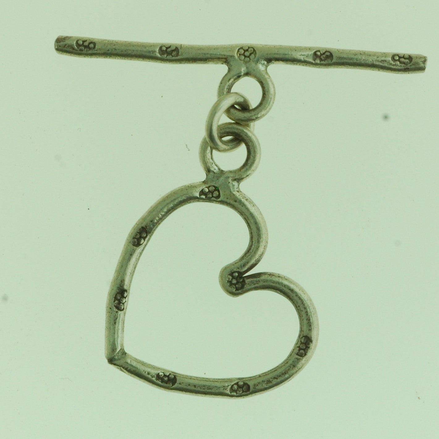 TG012 - Sterling Silver Heart Toggle Clasp
