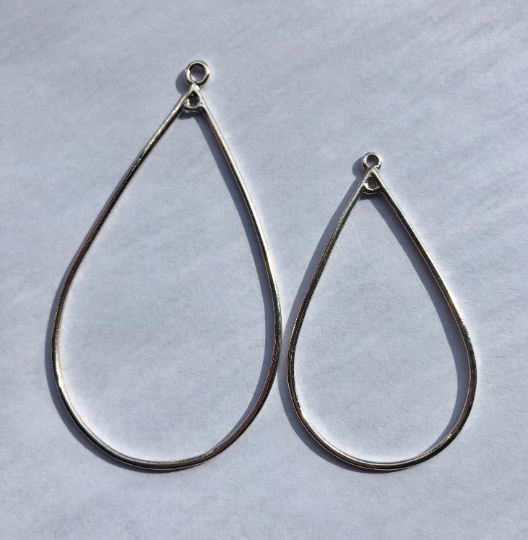 Earring Hoop Components, Sterling Silver Earring Hoop, 2 sizes available.