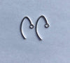 EW3- Sterling silver V shape ear wire. Earring Wires. Good quality handmade ear wire.Price per 5 pairs.