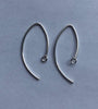 EW3- Sterling silver V shape ear wire. Earring Wires. Good quality handmade ear wire.Price per 5 pairs.