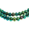 Green tone pyrite gemstone beads