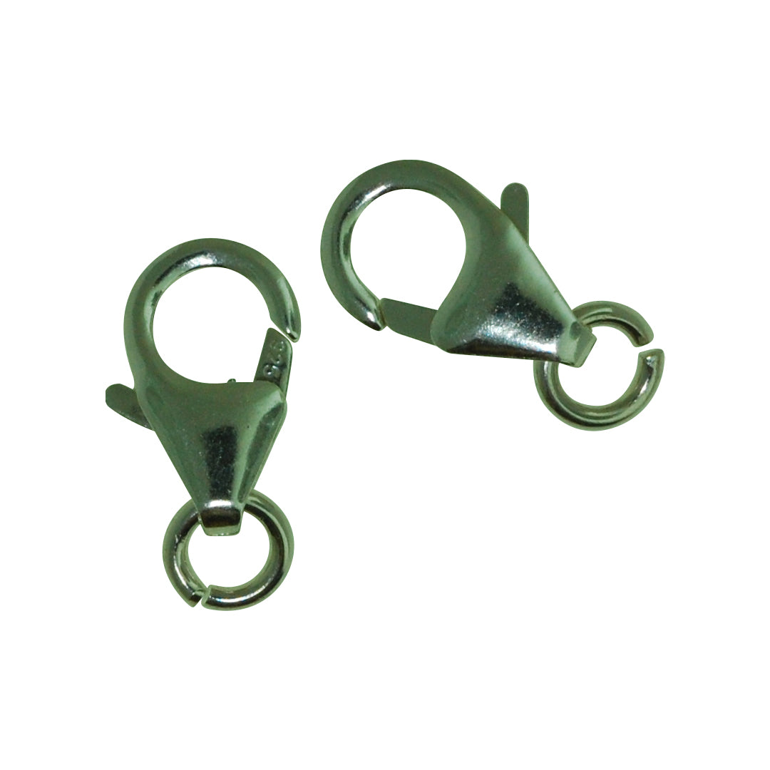 Lobster Clasp -Sterling Silver Lobster Clasp Pear Shape 4 Sizes Price Per 5 Pcs