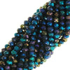 Rainbow pyrite gemstone beads