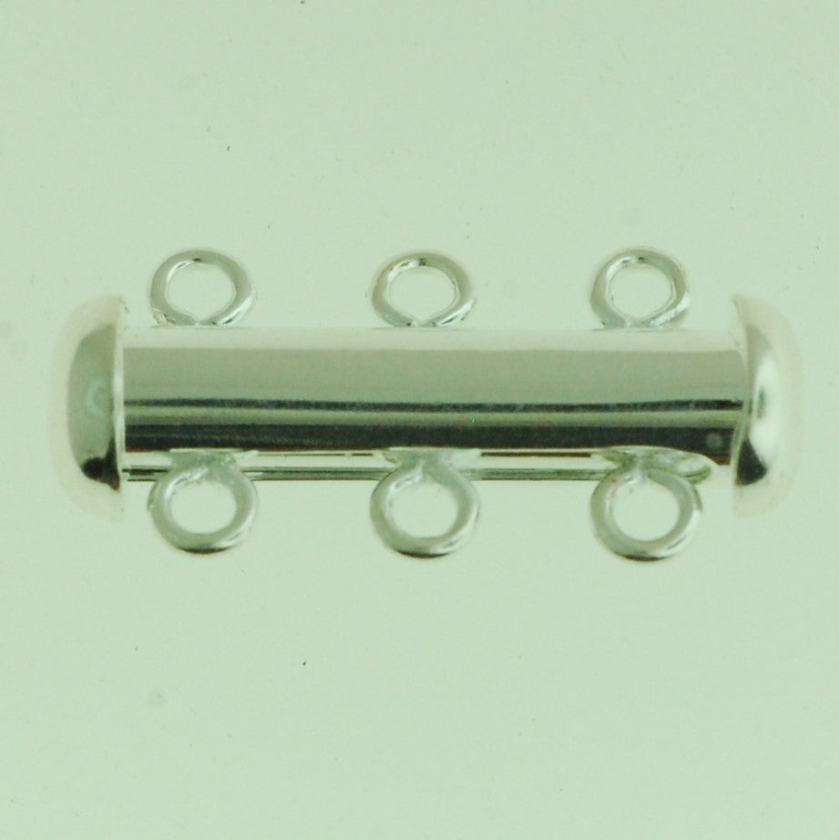Clasp-3 - Sterling Silver Slide clasp 3 strands