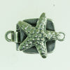 Load image into Gallery viewer, Boxs024 - Sterling Silver Star Fish Box Clasp Square Shape