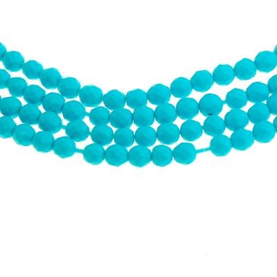 Faceted Round Turquoise gemstone beads