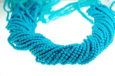 Faceted Round Turquoise gemstone beads